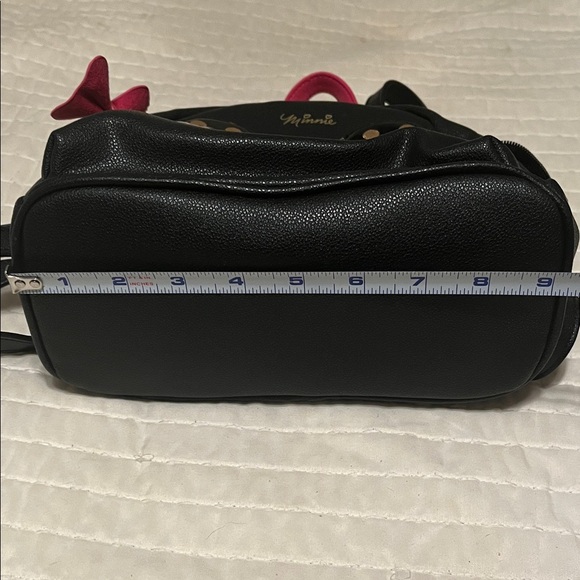 Disney - Dani by Danielle Nicole Black and Pink Minnie Backpack Purse w/ Bow - Picture 12 of 16